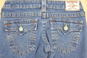 True Religion Womens Joey Vintage Jeans Blue Denim Size 27