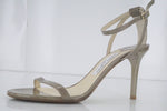 Jimmy Choo Minny Metallic Patent Leather Ankle Strap Sandals SZ 39 New Heel $850