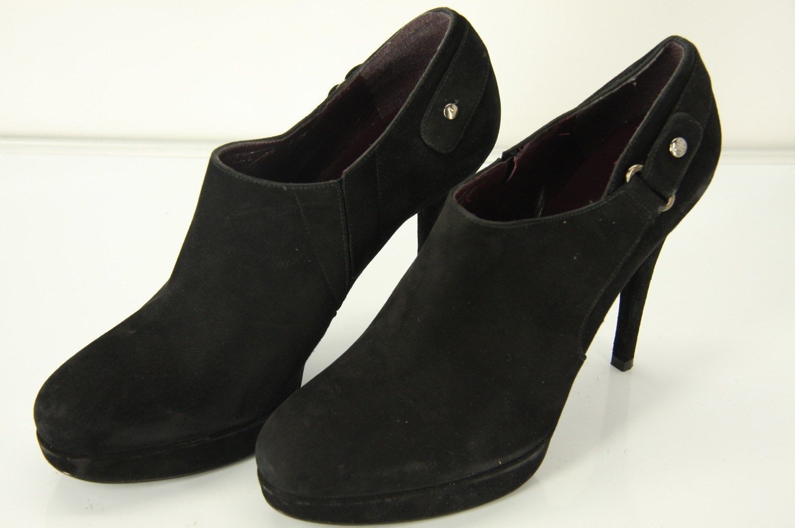 Stuart Weitzman Black Suede 'The Coverall' Platform Ankle Booties size 8 $470