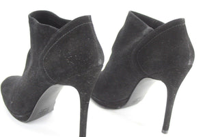 Stuart Weitzman Black Suede Bluster High Heel Ankle Boots Size 10 NEW $395