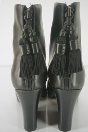 Rag & Bone Tacita Double Tassel Back Wedge Heel Ankle Boots Size 40 10 New $550