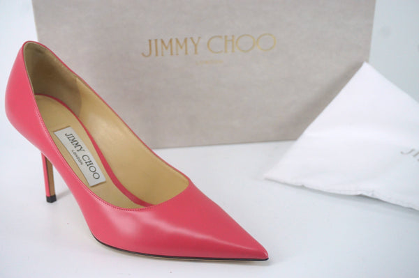 Jimmy Choo Love Liquid Leather Pointy Toe Pumps SIze 36.5 NIB $795