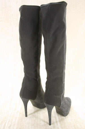 Stuart Weitzman Grey suede 'Skyline' High Heels Tall Boots SZ 10.5 NEW $695 5050