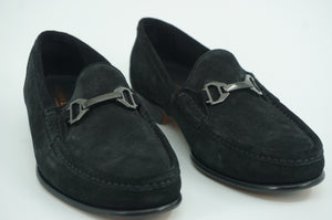 Allen Edmonds Vinci Loafers Black Suede Size 8 Mens