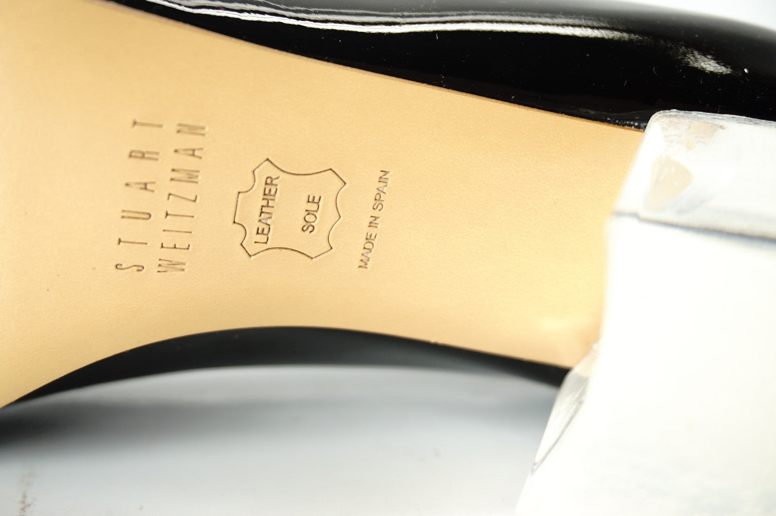 Stuart Weitzman Black Patent Leather First Class Pointy Pumps Size 5.5 Heel NIB