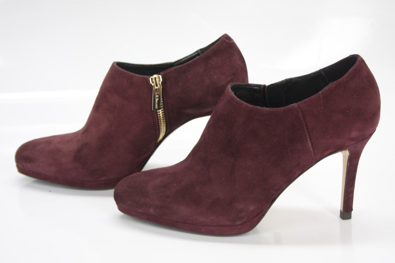 LK Bennett Wine Suede Doris High Heels Ankle booties Size 36.5 New $395 Women's