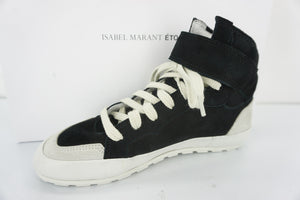 Isabel Marant Etoile Black Suede Bessy Hip Hop Hightop Sneakers Size 35 NIB $500