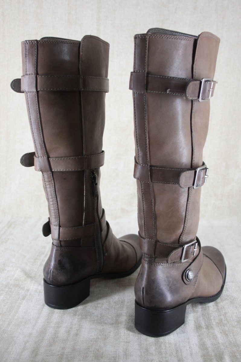 Vince Camuto Taupe Leather 'Solo2' Riding Boots Size 6 NEW $249