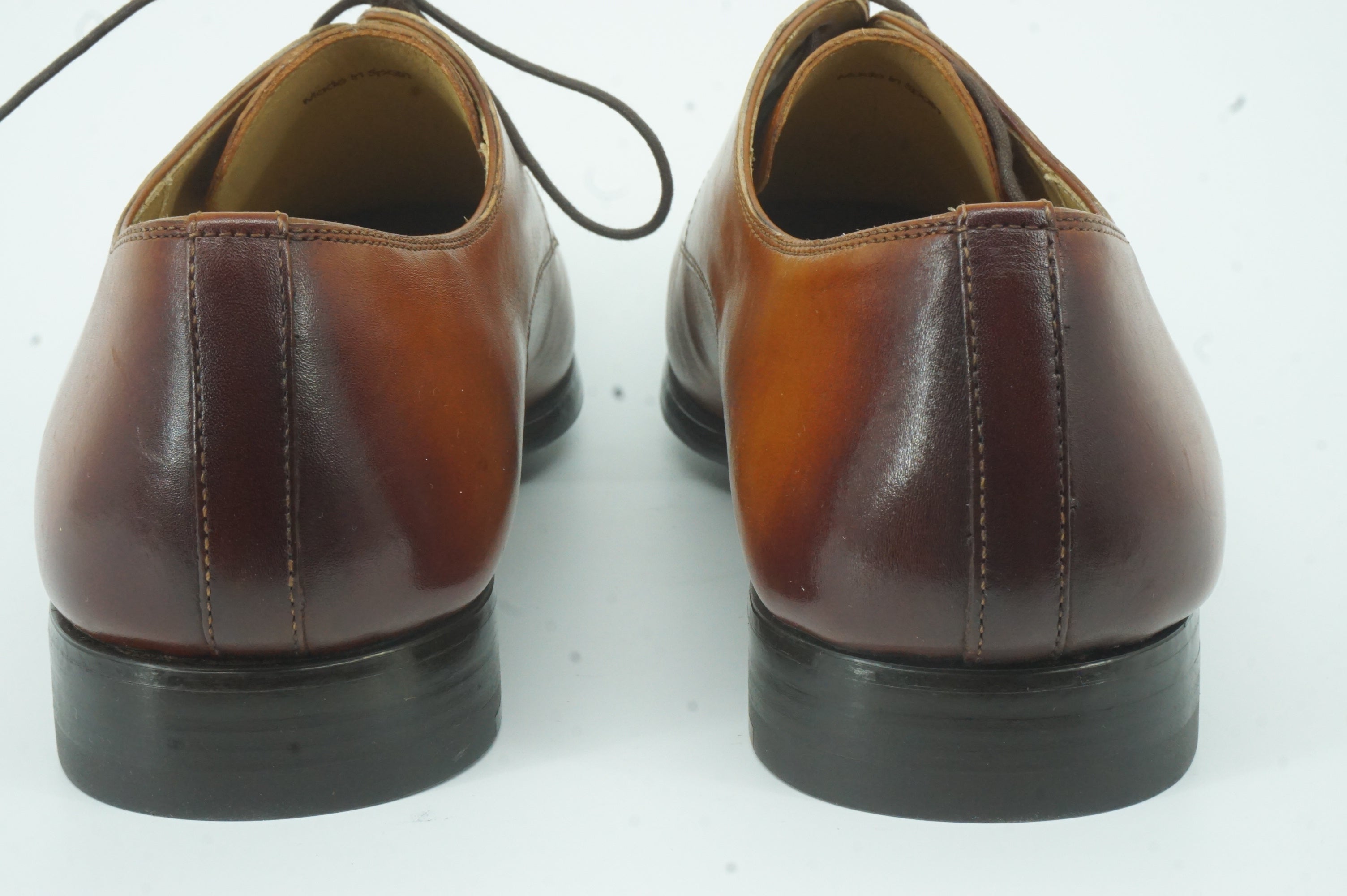 Magnanni Samuel Perforated Toe Oxford Derby Dress Shoes Size 8.5 Brown $395