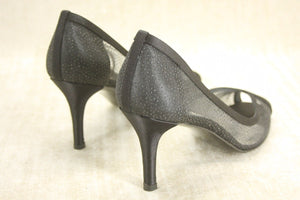 Stuart Weitzman Black Mesh Lace 'Laceola' Peep Toe Pumps Size 8 $360