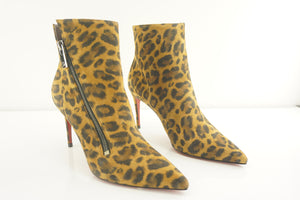 Christian Louboutin Birgikate Stiletto Ankle Bootie Size 35.5 NIB $1245 Leopard