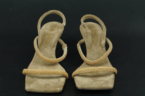 Brunello Cucinelli Monili Beaded Square Toe Sandal Size 36 New $895