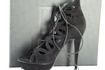 SAINT LAURENT Tribute Lace-Up Platform Sandal SZ 39.5 Black Suede YSL $995 NIB