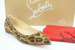 Christian Louboutin Leopard Print Anjalina Pointed Toe Flats Size 36.5 NIB $845