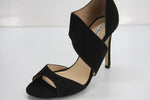 LK Bennett Black Suede Agnes Ankle Strap Sandals size 37 High Heels $395 UK Sz