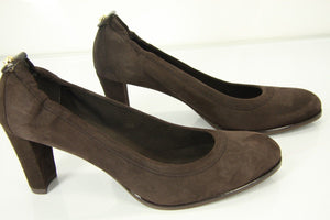 Stuart Weitzman Chime Suede Round Toe High Heel Pumps Size 8 New $385