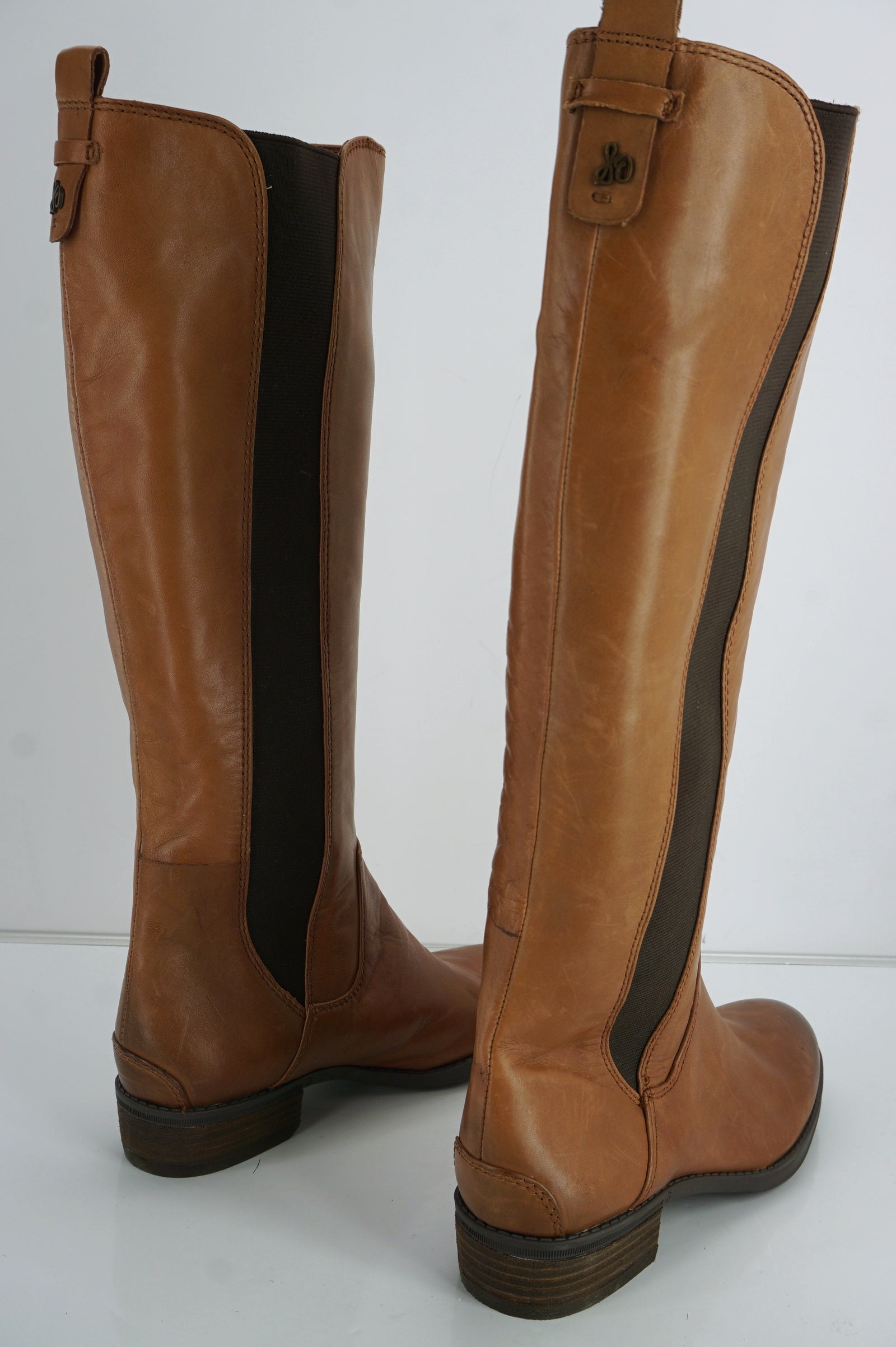 Sam Edelman Womens Paradox Riding Boot Brown Leather Size 6.5