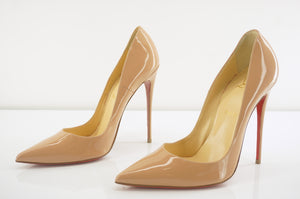 Christian Louboutin So Kate Nude Patent Pointy High Heel Pump SZ 40 10 $745 120m