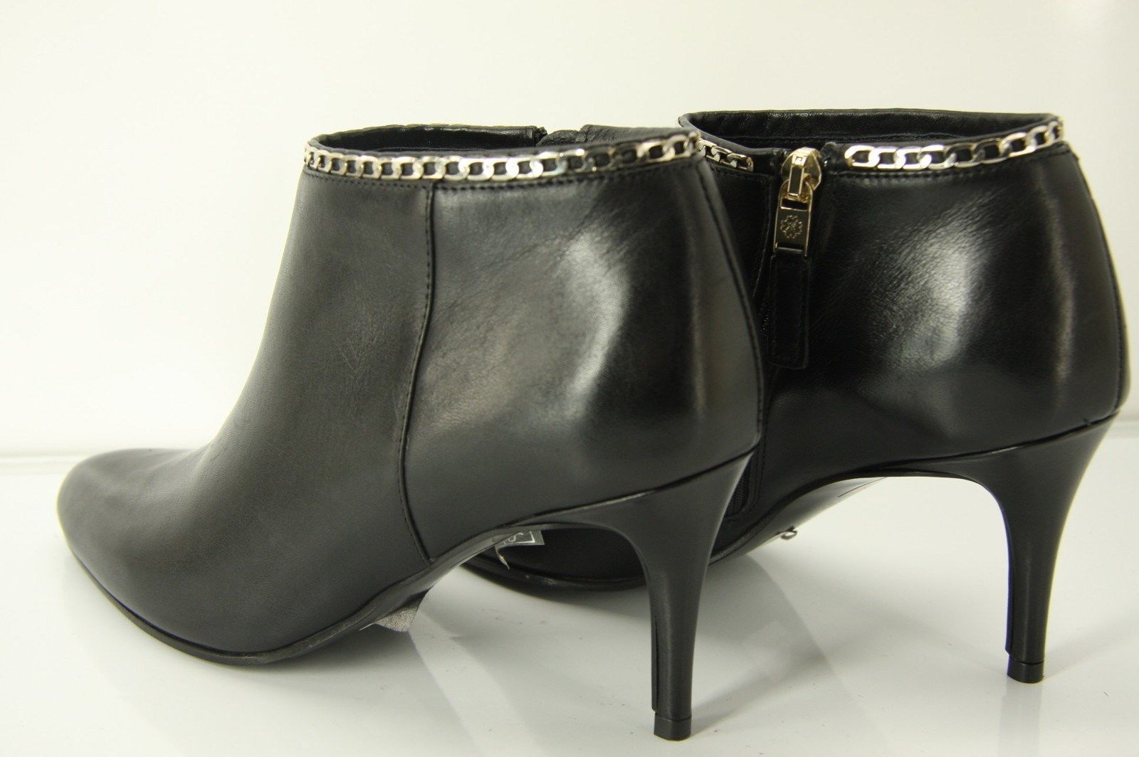 L.K. Bennett Dusty  Black Leather Size 7 Womens