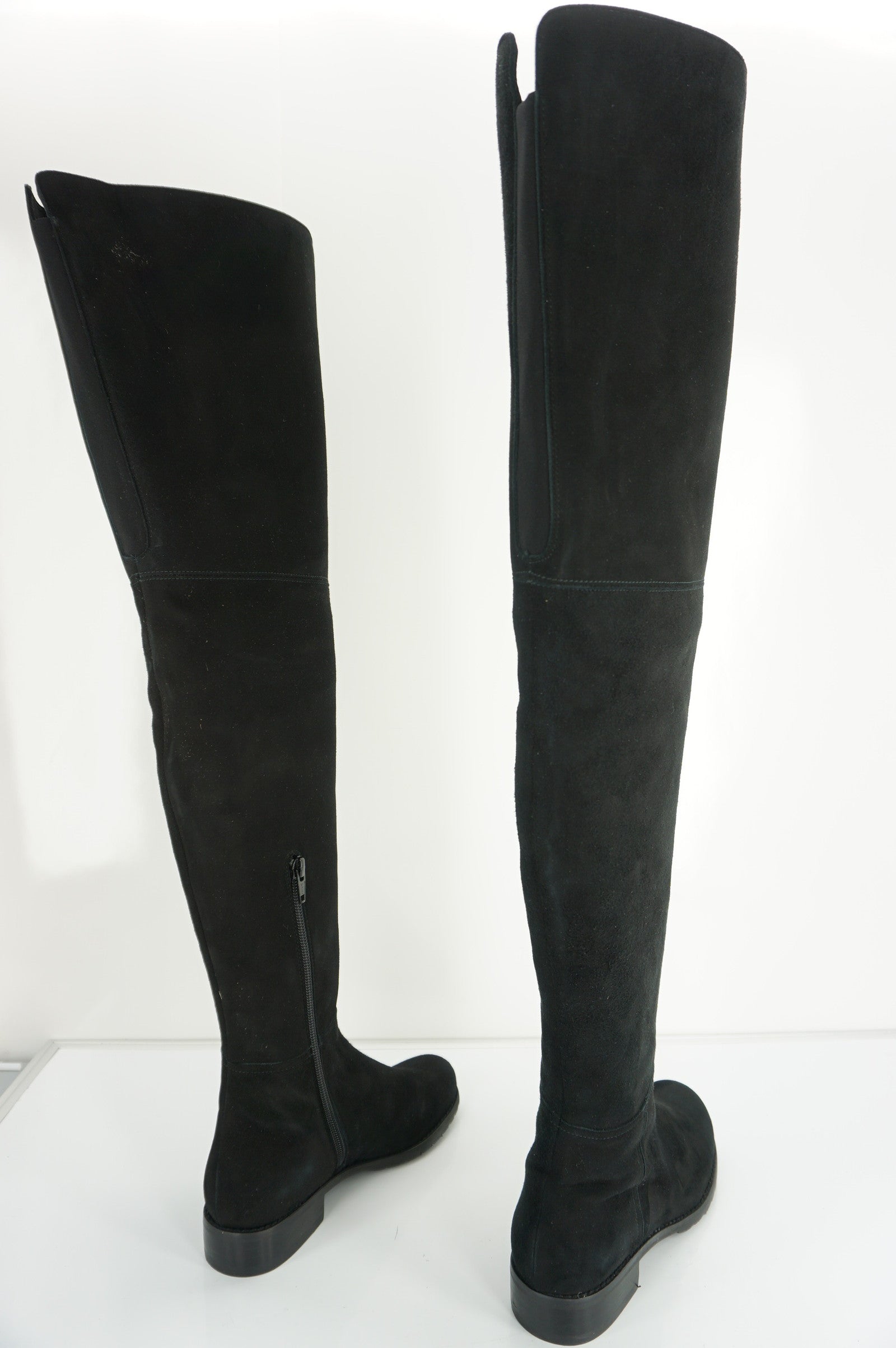 Stuart Weitzman Hilo Black Suede Over the Knee Boots Size 5 NIB $798