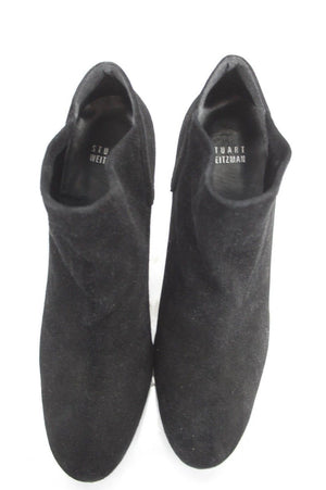 Stuart Weitzman Black Suede Bluster High Heel Ankle Boots Size 10 NEW $395