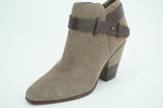 Dolce Vita Haelyn Zip Taupe Suede ankle booties size 6.5 New $199 Harlene Strap