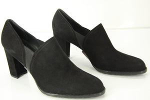 Stuart Weitzman Black Suede CORRAL Ankle Boot Stretch Pumps size 7.5 NIB $425