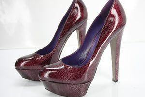 Sergio Rossi Patent Leather Miladys Platform Heel Pumps size 39 New $895 Women's