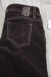 IT Jeans Dark Brown Corduroy Jessie Pants Girls SZ 7 $48 NWT Cords NEW