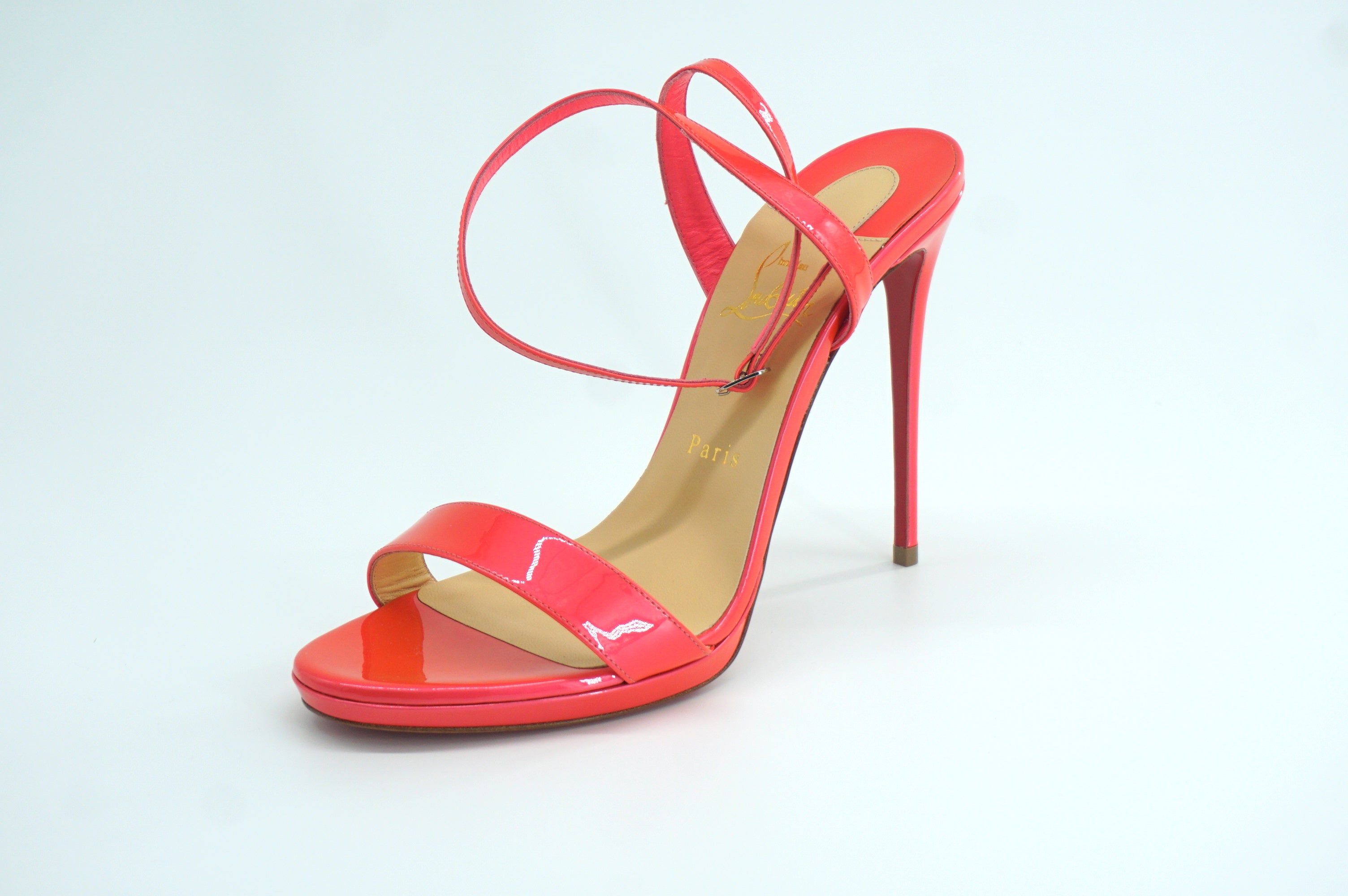 Christian Louboutin Loubi Queen Ankle Strappy Sandals Size 40 10