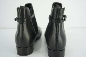 Prada Buckle Chelsea Short Ankle Boots Size 37 Mid Block heels $820 NIB