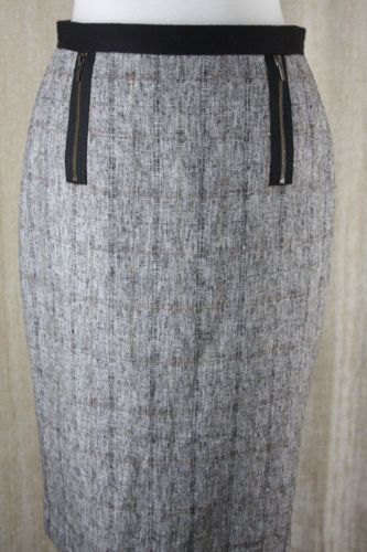 Classiques Entier Cotton Blend Gray pencil Skirt size 2 $198 tweed nordstrom