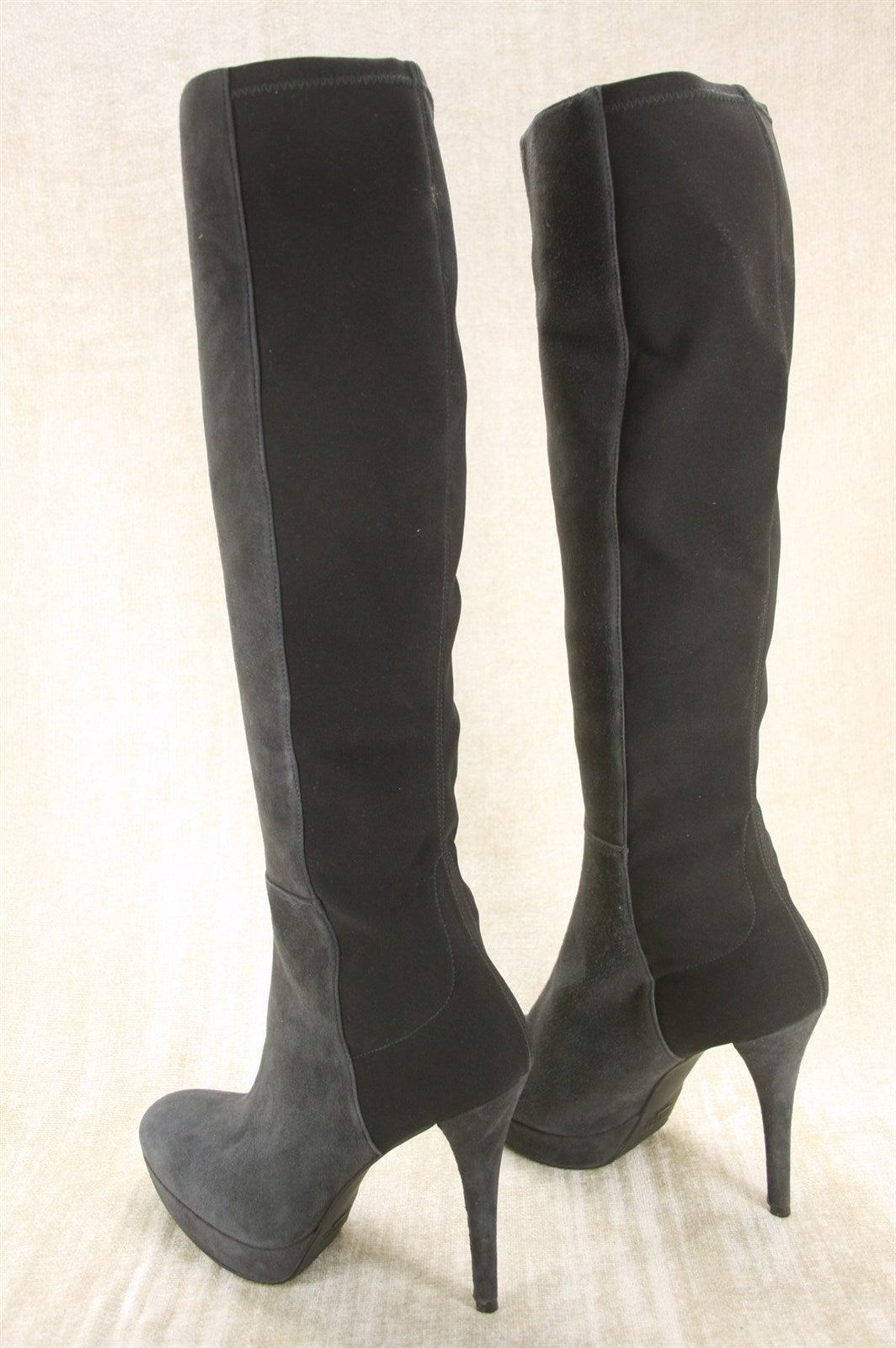 Stuart Weitzman Grey suede 'Skyline' High Heels Tall Boots SZ 10.5 NEW $695 5050