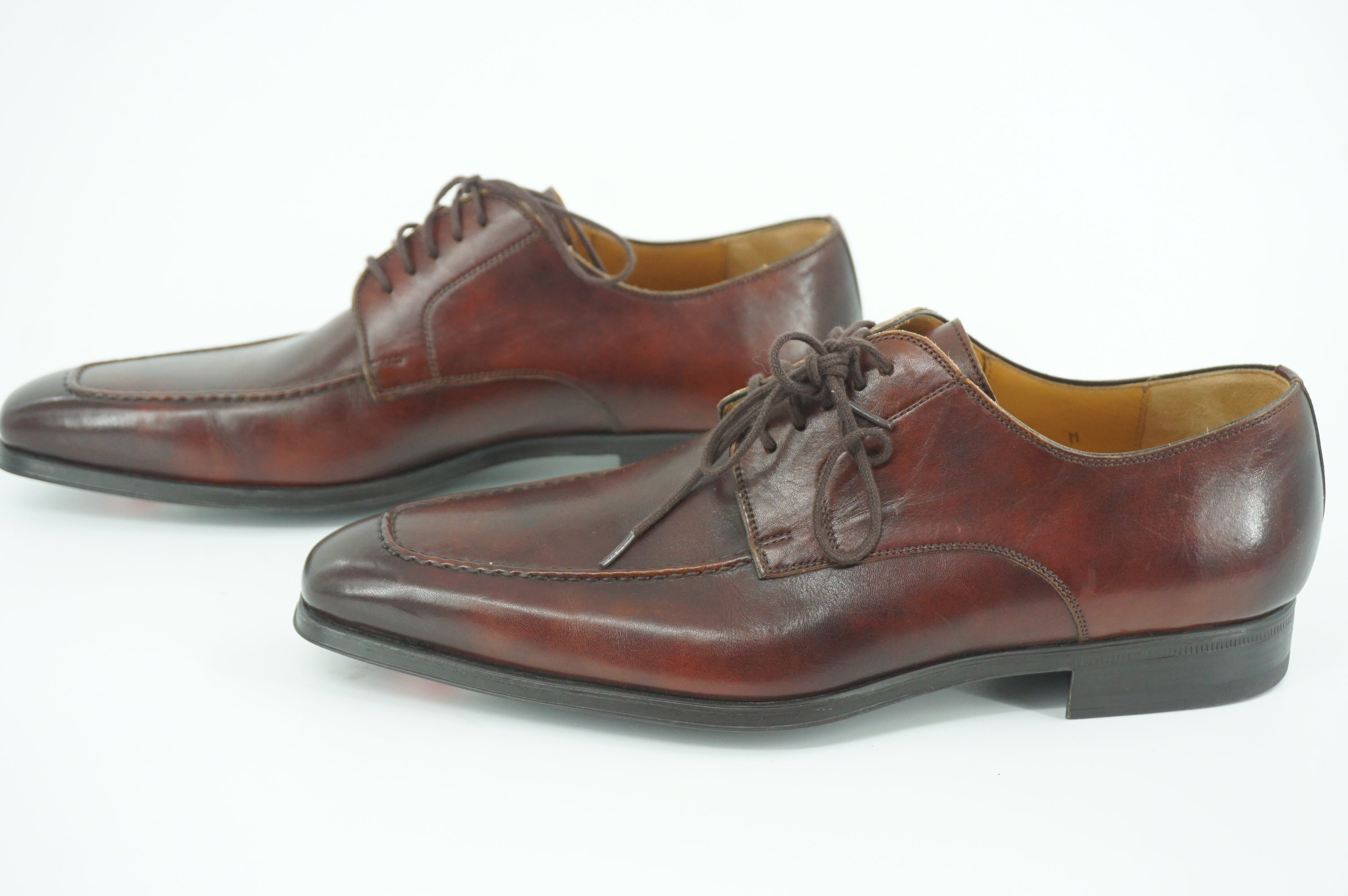 Magnanni Waro Apron Toe Oxford Derby Dress Shoes Size 8 Brown $395
