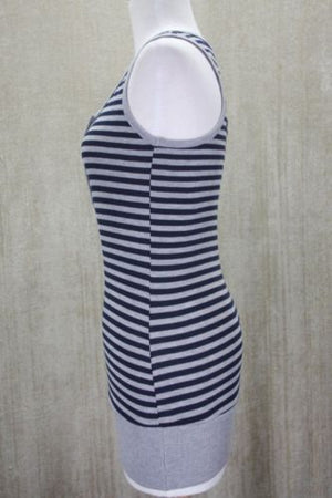 Love on a hanger Halter sweater Top size Small striped buttons