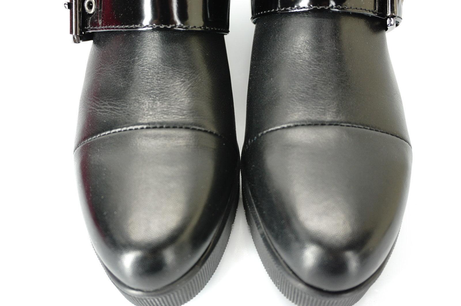 Aquatalia by Marvin K Black Leather Chelsea Stretch Ankle Boots SZ 6.5 $475 NIB