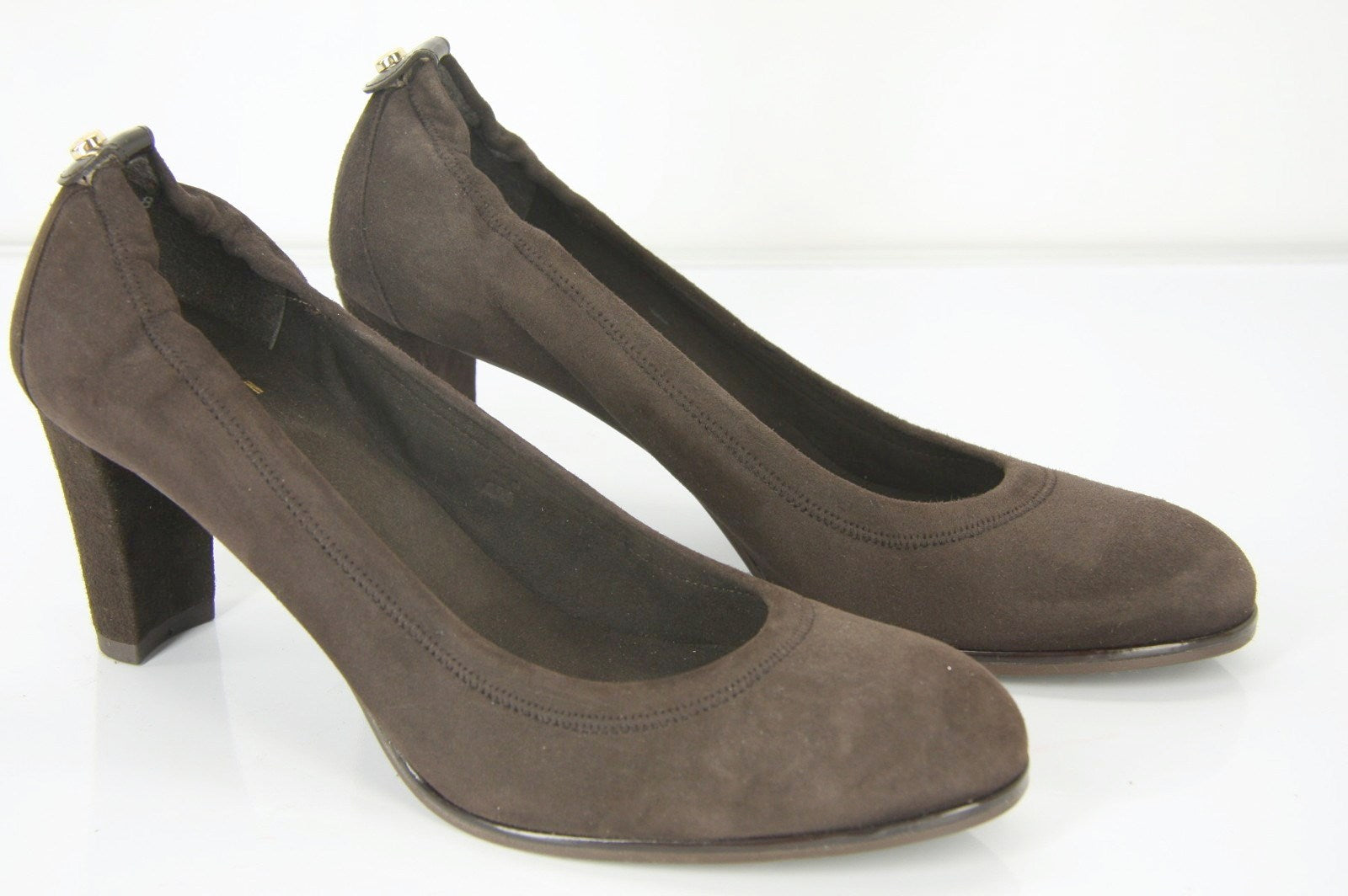 Stuart Weitzman Chime Suede Round Toe High Heel Pumps Size 8 New $385