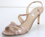 Size 37.5 LK Bennett Pink Metallic Leather Lourdes Sandals High Heels New $345