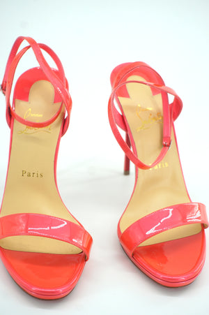 Christian Louboutin Loubi Queen Ankle Strappy Sandals Size 40 10 Pink $875 NIB