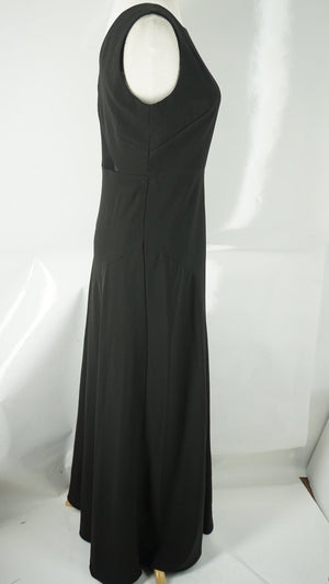 Alex Evenings Formal Black Gown Dress Black size 4 Petite LBD Mesh back