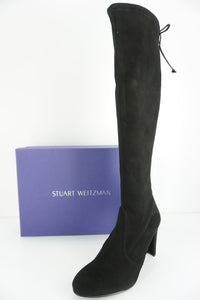 Stuart Weitzman Keenland OTK Black Suede boots SZ 12 NIB Draw String $790