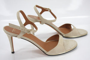 Givenchy Beige Suede Leather Ankle Strap High Heel Sandal SZ 41 11 Classic $650