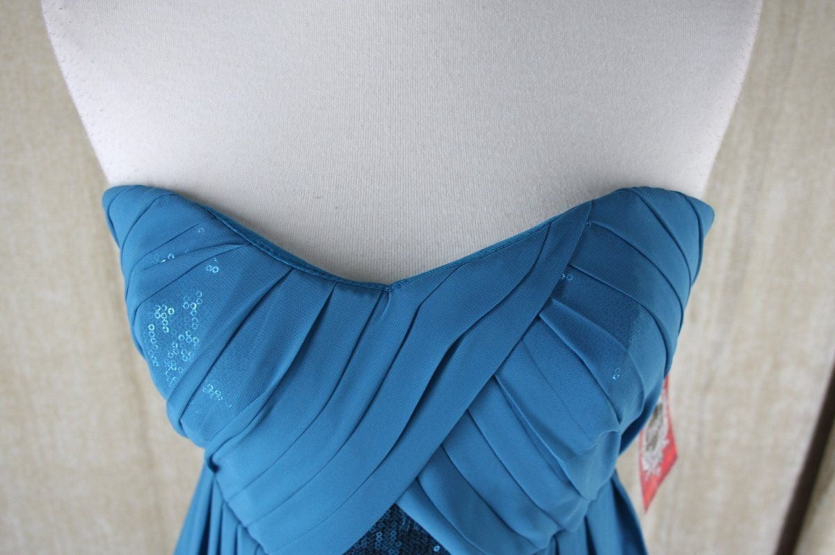Trixxi Juniors Chiffon Sequin High-Low Hem sleeveless Dress size 3 $88 NWT