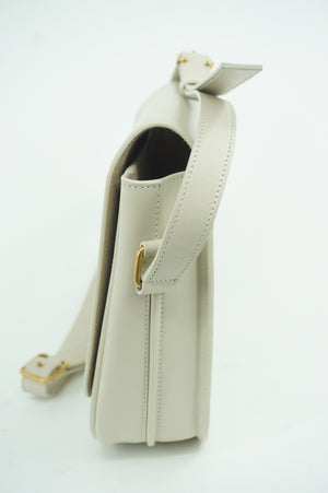 Saint Laurent Off White Betty Medium Leather Shoulder Bag $1950 Logo Flap
