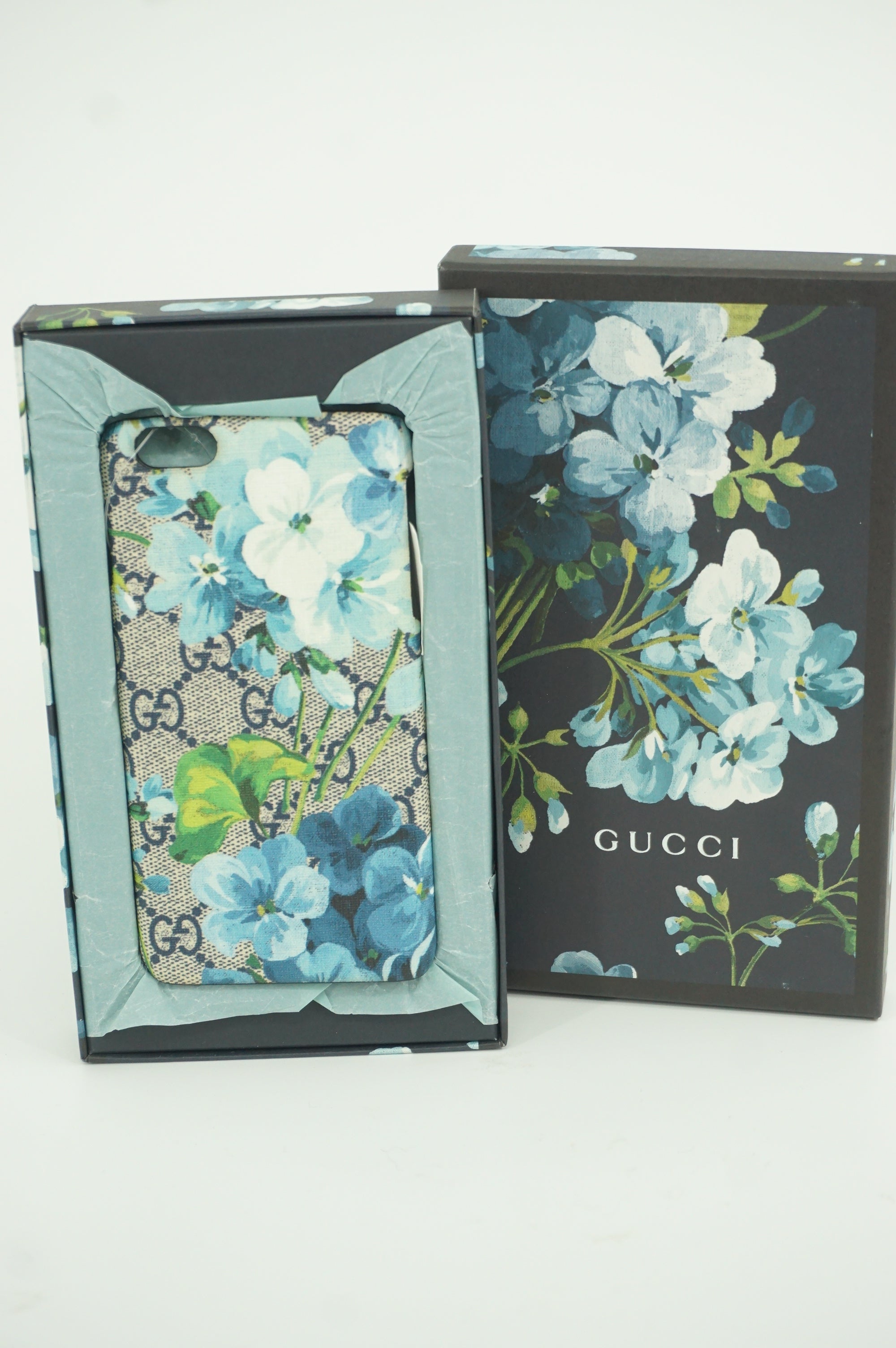 Gucci Blue Bloom iPhone 6 Plus Case 428995 KU20U Guccisma Logo
