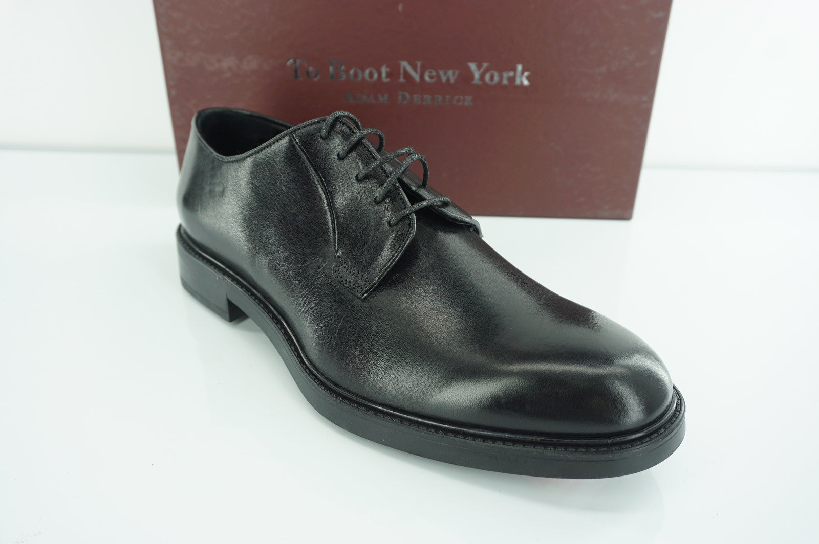 To Boot New York Black Leather Fiano Plain Toe Oxford Derby SZ 11 NIB $395
