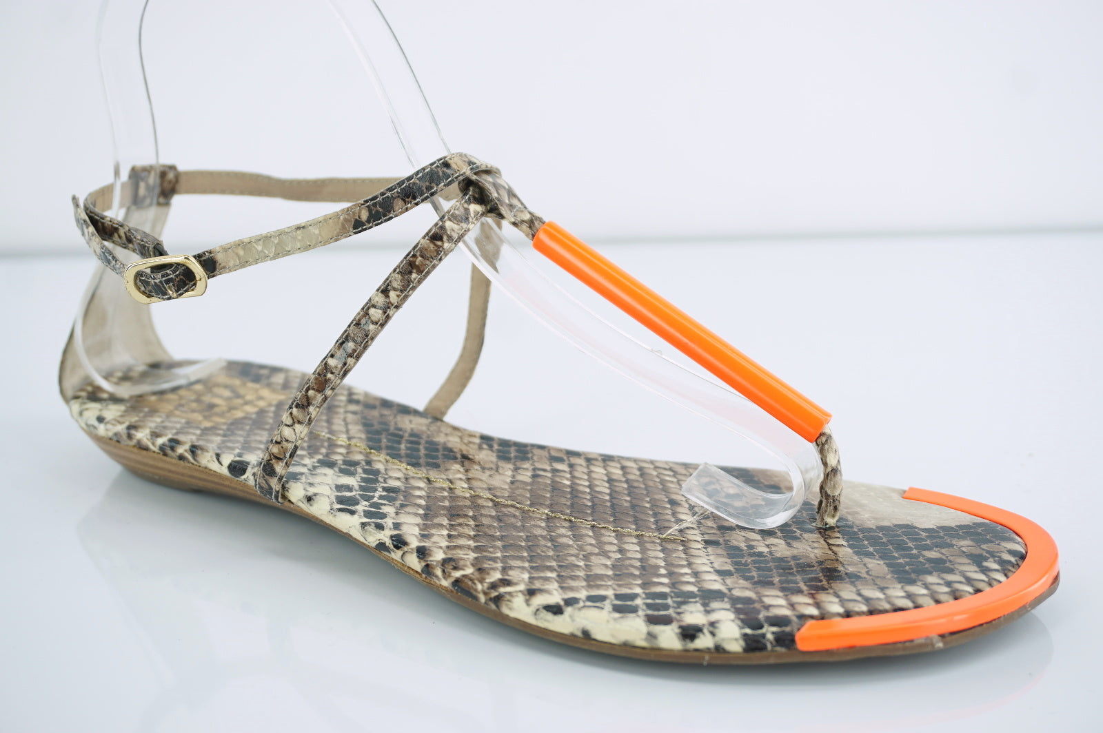 DV by Dolce Vita Archer Snake Strappy Sandal size 8.5 New $160 Neon