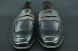 Bruno Magli Mineo Penny Slot Strap Black leather Dress Loafer Size 8 Apron $395