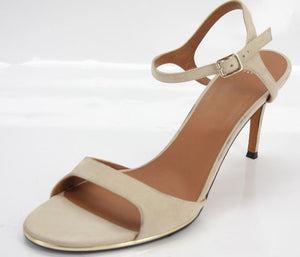 Givenchy Beige Suede Leather Ankle Strap High Heel Sandal SZ 41 11 Classic $650