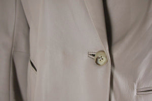 J Brand Grey Leather Lennox Womens Blazer Sports Jacket Size Small $1095 NWT